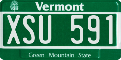 VT license plate XSU591