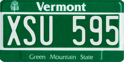 VT license plate XSU595