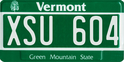 VT license plate XSU604