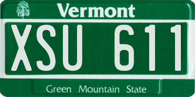 VT license plate XSU611