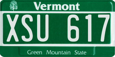 VT license plate XSU617