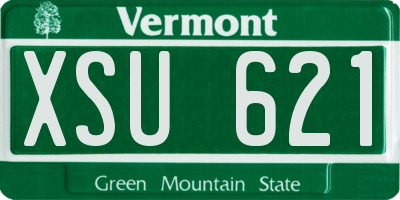 VT license plate XSU621