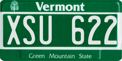 VT license plate XSU622