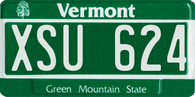 VT license plate XSU624