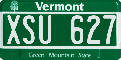 VT license plate XSU627