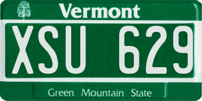 VT license plate XSU629