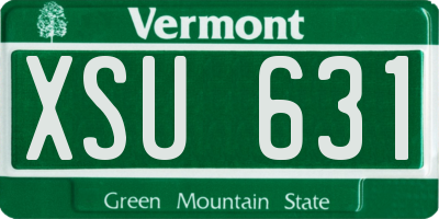 VT license plate XSU631