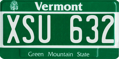 VT license plate XSU632