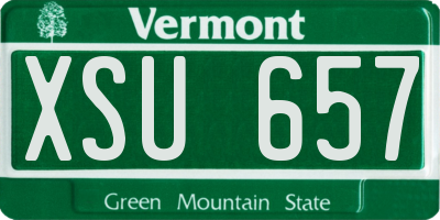 VT license plate XSU657