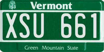 VT license plate XSU661