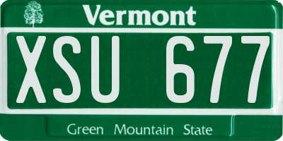 VT license plate XSU677