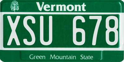VT license plate XSU678