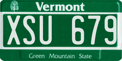 VT license plate XSU679