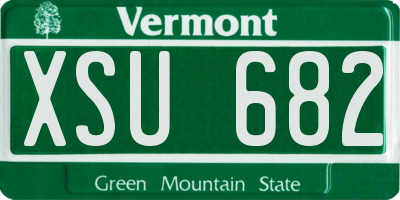 VT license plate XSU682