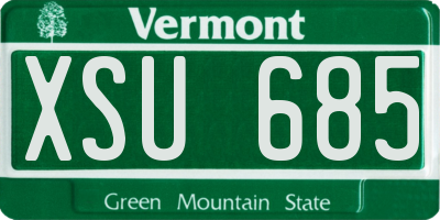 VT license plate XSU685