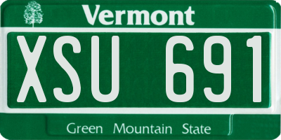 VT license plate XSU691