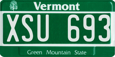 VT license plate XSU693