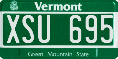 VT license plate XSU695
