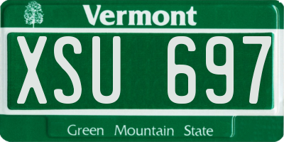VT license plate XSU697