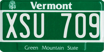 VT license plate XSU709