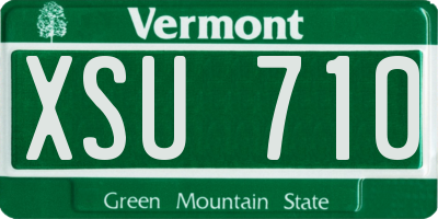 VT license plate XSU710