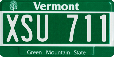 VT license plate XSU711