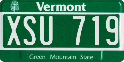VT license plate XSU719