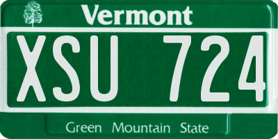VT license plate XSU724