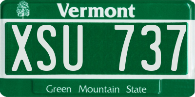 VT license plate XSU737