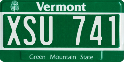VT license plate XSU741