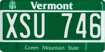 VT license plate XSU746