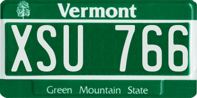 VT license plate XSU766