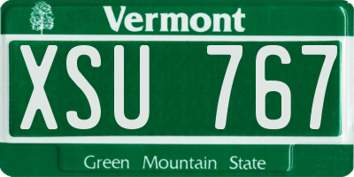 VT license plate XSU767