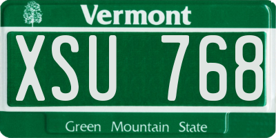 VT license plate XSU768