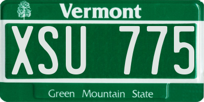 VT license plate XSU775
