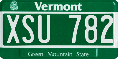 VT license plate XSU782