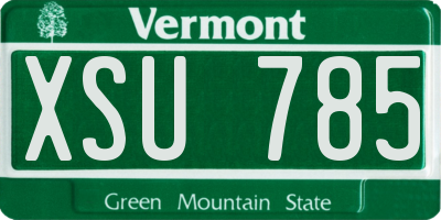 VT license plate XSU785