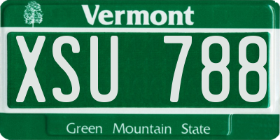 VT license plate XSU788