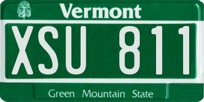 VT license plate XSU811