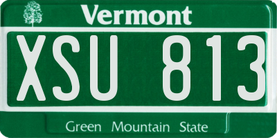 VT license plate XSU813