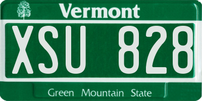 VT license plate XSU828