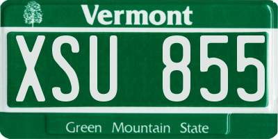 VT license plate XSU855