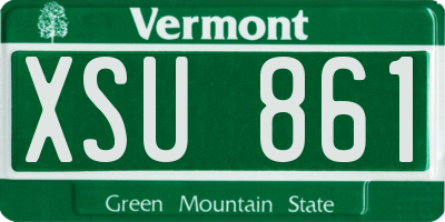 VT license plate XSU861