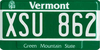 VT license plate XSU862