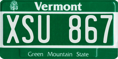 VT license plate XSU867