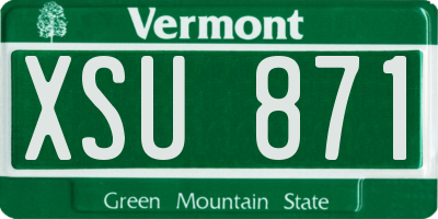 VT license plate XSU871