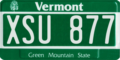 VT license plate XSU877