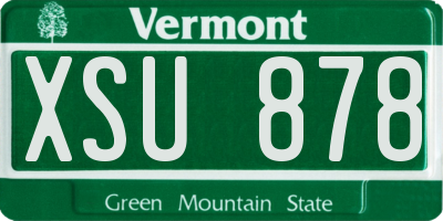 VT license plate XSU878