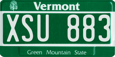 VT license plate XSU883