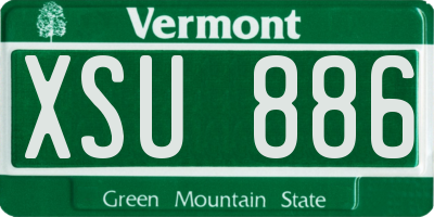 VT license plate XSU886